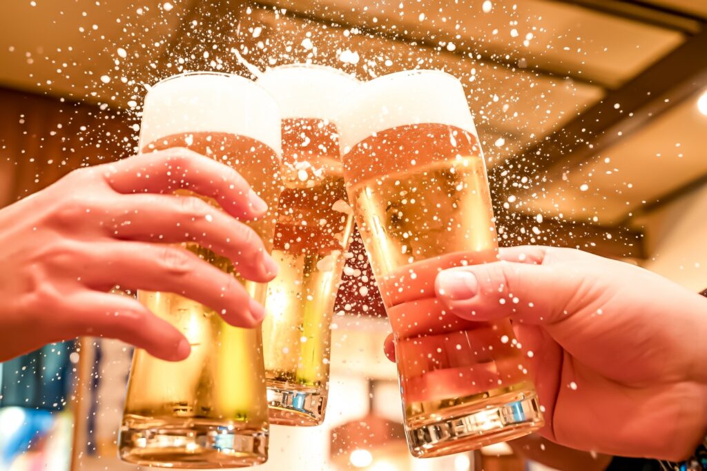ビールで乾杯!